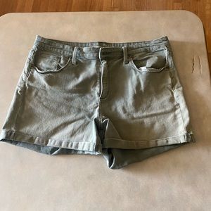 Green denim shorts from target. Size 16.